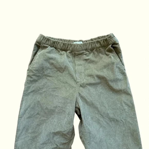 Zara Corduroy Green Pants Pull-on Wide leg Size 2 - Picture 3 of 9